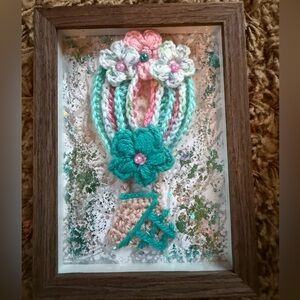Handcrafted Crochet Floral Wall Art